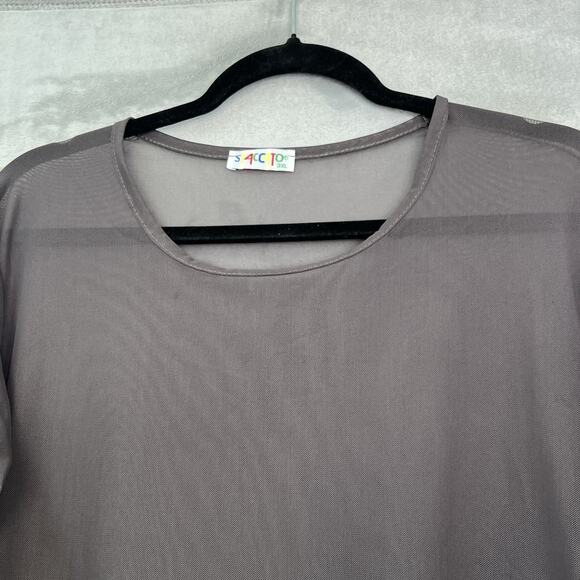 VTG Y2K St4cc4to Mesh Blouse Sheer Top‎ Womens 3XL (More like L) Long Sleeve - Picture 4 of 11